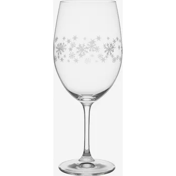 Sklenice Sklenička Sylvia s potiskem vločky bílý pruh 350 ml