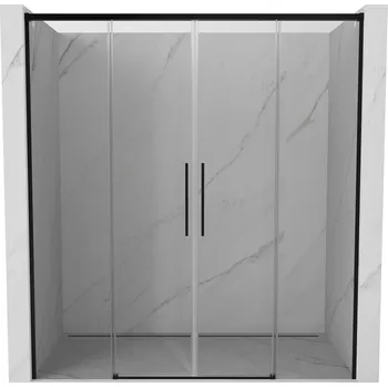 Sprchové dveře Posuvné sprchové dveře Mexen Rox 170 cm, průhledné, černé - 8C2-170-002-70-00