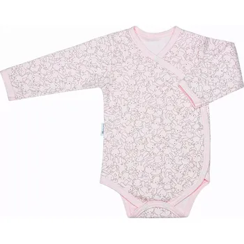 Kojenecký body ESITO | Dětské body zavinovací Zája Delicate pink - růžová / 56