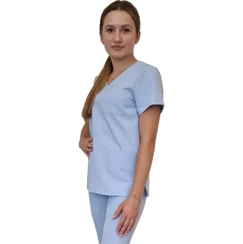 Zdravotnický oděv Dámská lékařská blůza modré barvy Casual Premium (3XL)