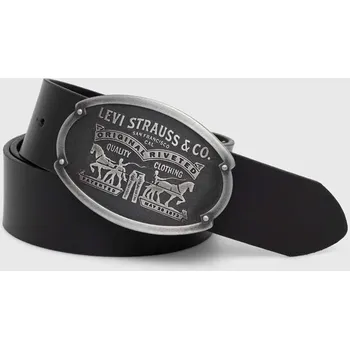 Opasek Kožený pásek Levi's černá barva 38017.0046 99X, vel. 75