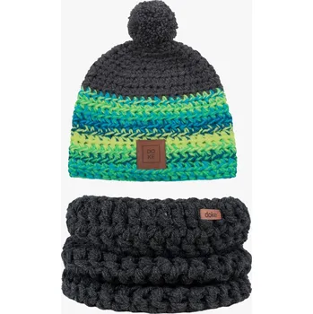 Čepice Doke Set háčkovaný kulich a nákrčník magic