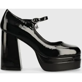 Dámské lodičky Kožené lodičky Karl Lagerfeld STRADA černá barva, na podpatku, KL30125A KL30125A.1BP 99X, EUR 40