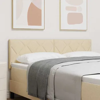 vidaXL Čelo postele s čelo Krémová 144 cm Umělá kůže