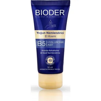 Péče o ruce Bioder Hydratační Krém na Ruce - Vitamín B5 a Kyselina Hyaluronová - 50 ml