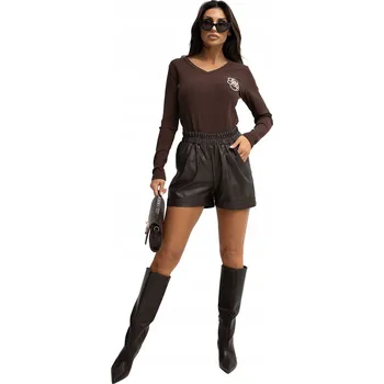 Dámská halenka Halenka RV-BZ-A1057.15P tmavě hnědá L/XL