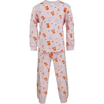 Dívčí pyžamo Pleas Dívčí dlouhé pyžamo světle růžová 116 (183791-504-116)