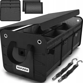 Organizér do auta Organizér do kufru auta Koanni skládací velký s víkem, 3 přihrádky, 16 úložných prostorů