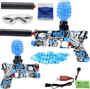 AUTOMATICKÁ PISTOLE NA GELOVÉ VODNÍ KULIČKY PUŠKA TLUMIČ SADA ORBEEZ