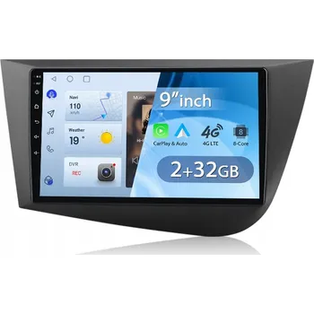 Auto Hi-Fi Autorádio Junsun multimediální pro Seat Leon MK2 2005-2012 4G 2+32GB