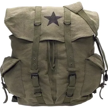 Outdoorové zavazadlo ROTHCO Batoh VINTAGE WEEKEND STAR ZELENÝ + Doprava zdarma na další nákup