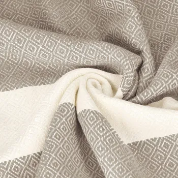 Prostěradlo Plážová bavlněná osuška Fouta Hammam 100x200 Pareo Taupe Velká