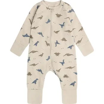 Kojenecký overall CELAVI dětský overal AOP dinosauři béžová vel. 50 cm