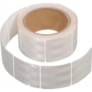 Samolepicí reflexní páska (bílá, dělená, 1m)