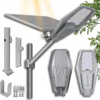 Stojací lampa SOLÁRNÍ LAMPA ULICE 2000W PRŮMYSLOVÁ NA SLOUPEK SILNÁ LAMPA PANEL DÁLKOVÉ OVLÁDÁNÍ