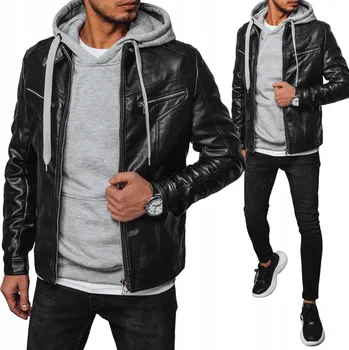 Moto bunda DStreet pánská bunda s kožešina, bez kapuce TX4330, velikost XL