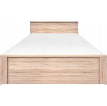 Postel Dvoulůžková postel imitace dřeva Kondela 140x200 cm dub sonoma