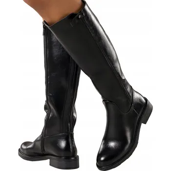 Dámské kozačky Casu dámské kozačky ke kolenům na podpatku, velikost 39