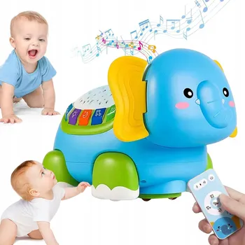 Hračka pro nejmenší Hudební hračka pro lezoucí děti, hudební slon, vhodný pro