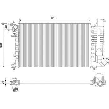Chladič motoru Chladič, chlazení motoru VALEO 730630
