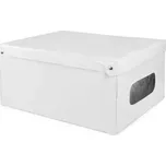 Compactor Skládací úložná krabice s víkem SMART, bílá, S 103036193