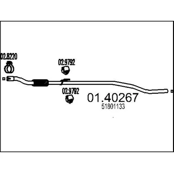 Auto-moto Výfuková trubka MTS 01.40267