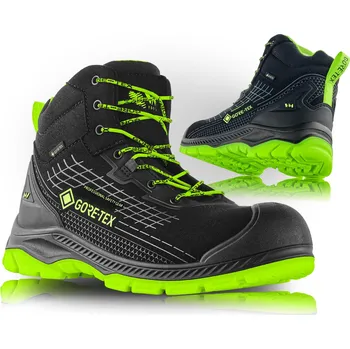 Pracovní obuv VM FOOTWEAR BIRMINGHAM 8020-O6 / Kotníková obuv O6, GORE-TEX® membrána - černá/zelená 45