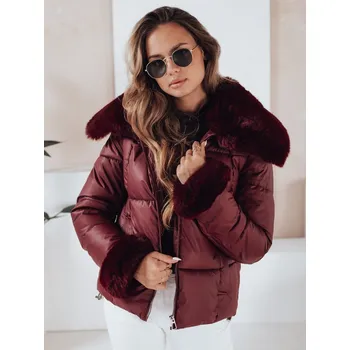 Dámská zimní bunda Dstreet TY5067 - výprodej Barva: Bordó, Velikost: 2XL