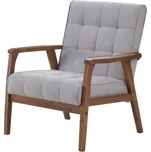 Křeslo PALAVAN, světle šedá/ořech + vyzvednutí ZDARMA