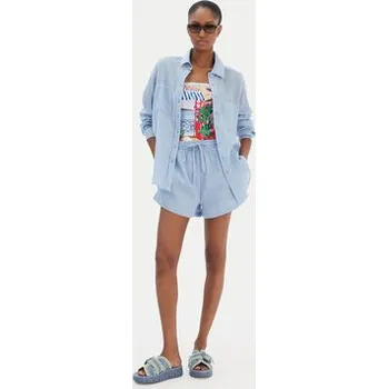 Pánské kraťasy Seafolly Šortky z materiálu Crinkle 55429-SH Světle modrá Regular Fit XL