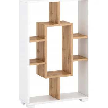 Knihovna Regál 90x60x20 cm nástěnný podlahový bílý wotan