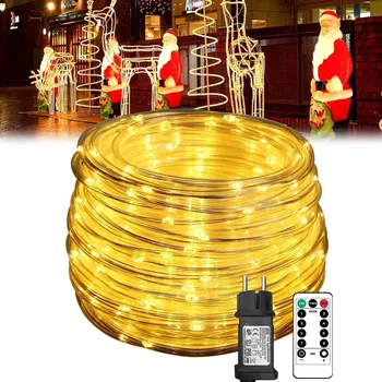 Vánoční dekorace SVĚTELNÝ HAD 300 LED VÁNOČNÍ OSVĚTLENÍ NA STROMEČEK VENKOVNÍ GIRLANDA 30m BÍLÁ TEPLÁ