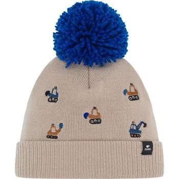Čepice Čepice EISBÄR Talur Pompon MÜ kids Barva: brushed silver/lapis, Velikost: 53, Pohlaví: Dětské