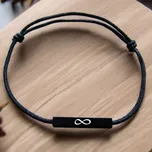 Ahome Dřevěný náramek Nekonečno černý…