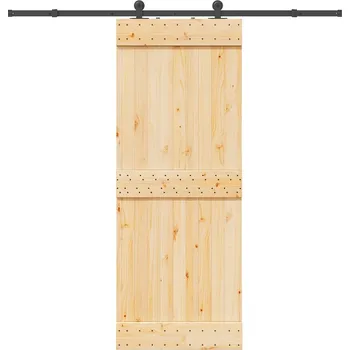 Interiérové dveře OMAXI Posuvné dveře s kováním 80 x 210 cm masivní borové dřevo 837905