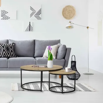 Konferenční stolek Max-i Konferenční stolek CHARLY ( 2 kusy ) dub / černá