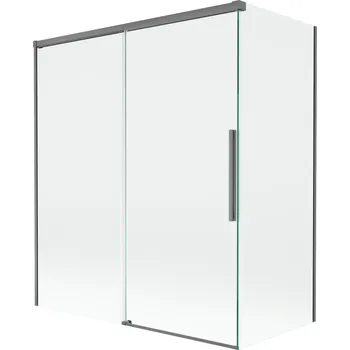 Vanová zástěna Mexen Rox 2-křídlá posuvná vanová zástěna 140 + 70 x 150 cm, průhledná, stříbrná - 8C9-140-070-95-00