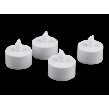Svíčka LED čajová svíčka na baterky Ø3,6 cm - 4ks Varianta: bílá teplá, Balení: 4 ks