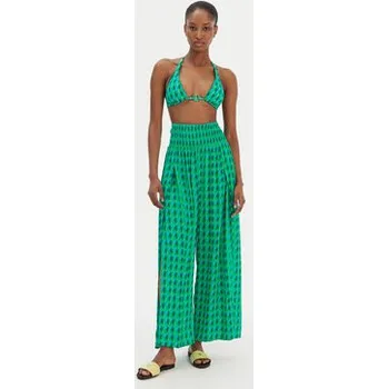 Dámské kalhoty Seafolly Kalhoty z materiálu Sorrento 55573-PA Zelená Wide Leg XS