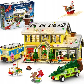 ostatní stavebnice CUBIMANA STAVEBNICE Vánoční domeček na hraní s LED osvětlením