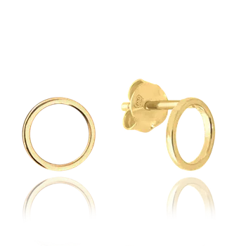 Náušnice MINET Zlaté náušnice kroužky Au 585/1000