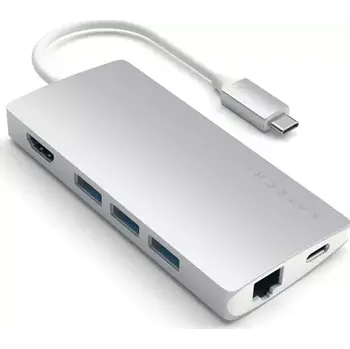 Notebook Satechi USB-C Multiport V2 Hub stříbrná (ST-TCMA2S)