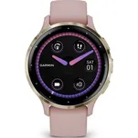 Garmin Venu 3S - Cream Gold / Dust Rose Silicone Band (010-02785-03)