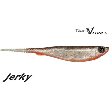 Umělá nástraha Jerkbait DRAGON Jerky 01-121 *: Jerkbait DRAGON Jerky perla/černá/oranž+glit. 5,0" (12,5cm) 5ks
