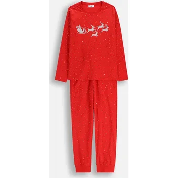 Dětská bavlněná pyžamová souprava Coccodrillo ZC5448105MER červená 33X, vel. 104-110