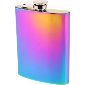 Placatka ČÍNA Likérka Rainbow (pleskačka, placatice, placatka) 8oz. (240ml) nerez