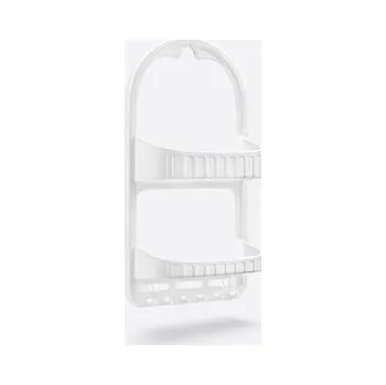 Drátěná police Polička plast 2patra 27x12x50cm CADDY bílá