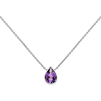 Náhrdelník Ether S Amethyst - stříbrný náhrdelník s ametystem