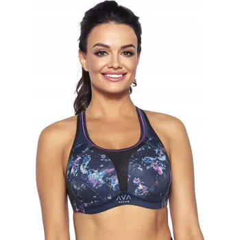 Podprsenka AVA Sportovní podprsenka s kosticemi Dina, tmavě modrá, plus size 80I