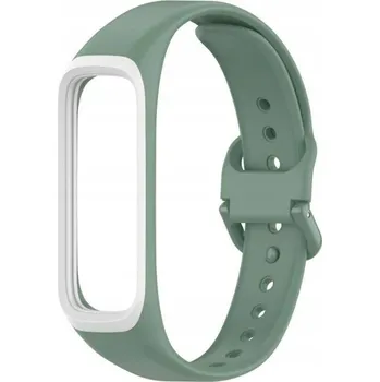 Řemínek na hodinky Řemínek pro Samsung Galaxy Fit 2 SM-R220, zelený s bílým lemem